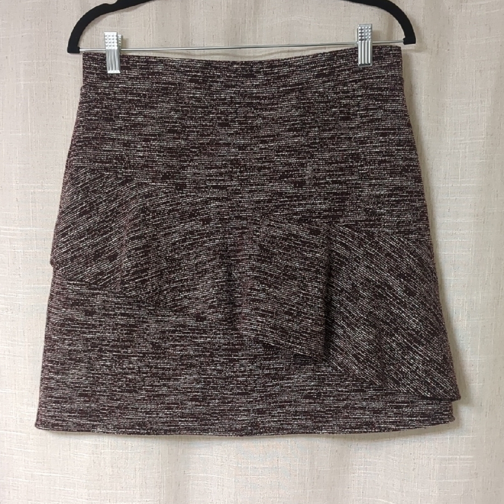 LOFT Burgandy A-line Skirt